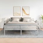 vidaXL Tables de chevet avec tiroir 2 Pièces gris béton 20x36x60 cm