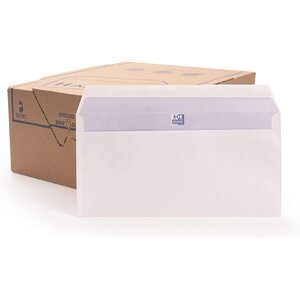 Enveloppes 80g dl 110 x 220 mm avec bandes sans fenêtre bte 500 oxford