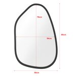 Miroir mural asymétrique 80 x 58 cm noir mat 03_0007902