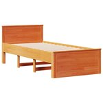 vidaXL Cadre de lit sans matelas avec tête de lit 75x190 cm pin massif