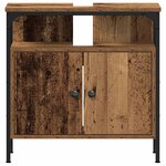 vidaXL Ensemble de mobilier de salle de bain avec étagère 2 Pièces Marron