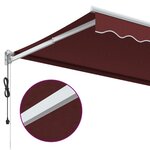 vidaXL Auvent rétractable automatique bordeaux 450x300 cm