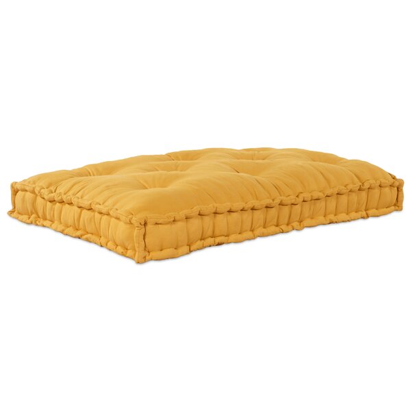 Coussin de canapé sur palette vidaXL en tissu jaune