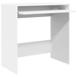 vidaXL Bureau avec étagère Blanc 77 5 x 43 x 79 cm Bois d'ingénierie