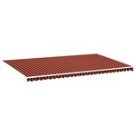 vidaXL Tissu de remplacement pour auvent Orange et marron 6x3 5 m