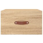 vidaXL Table de chevet murale chêne sonoma 35x35x20 cm