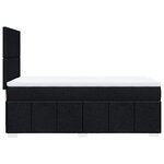 vidaXL Sommier à lattes de lit et matelas Noir 80x200 cm Tissu