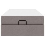 vidaXL Cadre de lit avec matelas avec matelas 2 Pièces Taupe tissu