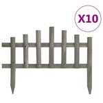 vidaXL Bordure de jardin 10 Pièces Bois de sapin 4 4 m