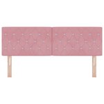 tête de lit vidaXL tuftée en velours rose avec bouton en cristal 160 cm
