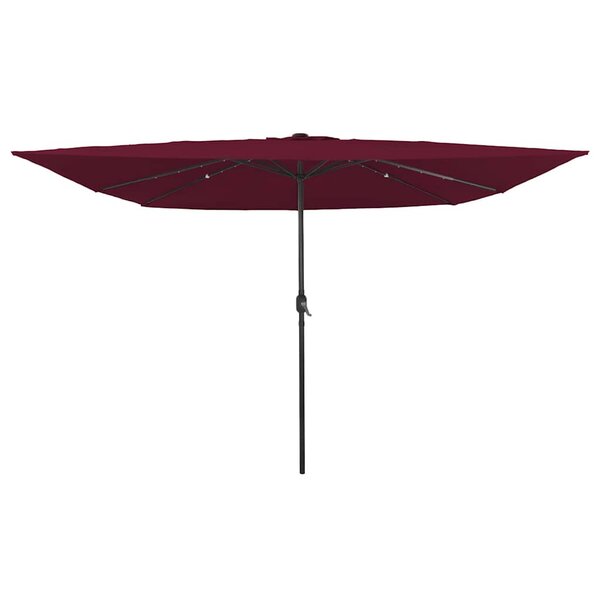 vidaXL Parasol de jardin Rouge  Noir 295 x 295 x 245 cm
