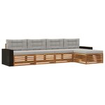 vidaXL Ensemble de canapés d'extérieur 5 Pièces Naturel et gris clair
