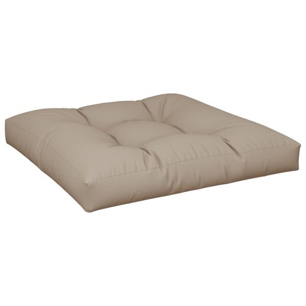 vidaXL Coussin de palette taupe 70x70x12 cm tissu