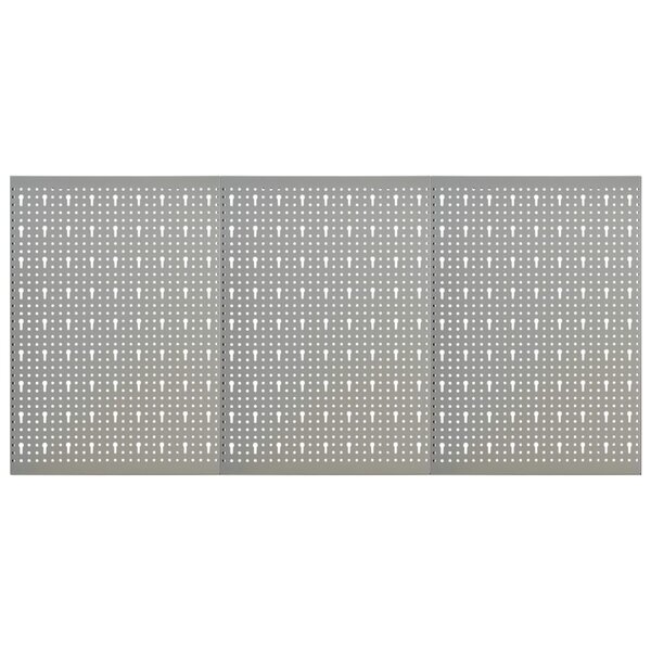 vidaXL Panneaux à chevilles muraux 3 Pièces 40x58 cm Acier