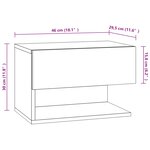 vidaXL Table de chevet murale Chêne marron