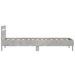 vidaXL Cadre de lit avec tête de lit gris béton 100x200 cm