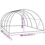 vidaXL Serre 16 m² 4x4x2 m