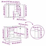 vidaXL Ensemble de mobilier de salle de bain 3 Pièces Bois Ancien