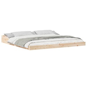 vidaXL Cadre de lit Marron 180 x 210 cm Pin massif