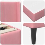 vidaXL Cadre de lit avec matelas Rose 120 x 200 cm Velours