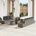 vidaXL Ensemble de canapé de jardin 10 Pièces Gris clair et gris foncé