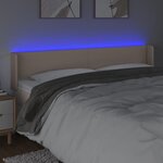 vidaXL Tête de lit à LED Cappuccino 163x16x78/88 cm Similicuir