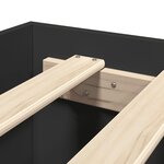 vidaXL Cadre de lit sans matelas noir 140x200 cm bois d'ingénierie