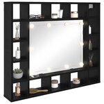 vidaXL Armoire Miroir Chêne noir 91 x 15 x 76 5 cm Bois d'ingénierie
