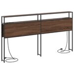 vidaXL Tête de lit de rangement Chêne marron 200 cm Bois d'ingénierie