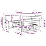 vidaXL Ensemble de canapés d'extérieur 7 pc Blanc et crème Polyester