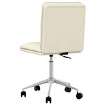 vidaXL Chaise de salle à manger Crème Similicuir