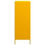 vidaXL Buffet haut jaune moutarde 39x35x103 5 cm acier