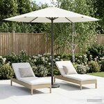 vidaXL Parasol de jardin 230 x 230 cm Polyester Rectangulaire Crème
