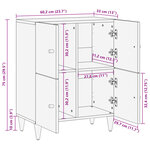 vidaXL Armoire latérale 60x33x75 cm bois massif de manguier