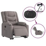 vidaXL Fauteuil inclinable électrique taupe tissu