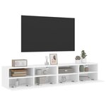 vidaXL Meubles TV muraux 2 Pièces blanc 80x30x30 cm bois d'ingénierie