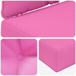 vidaXL Coussin de canapé d'extérieur 3 Pièces Rose Polyester