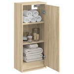 vidaXL Meuble de lavabo mural Chêne Sonoma 35 x 20 x 81 cm