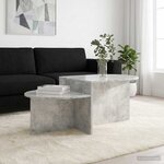 vidaXL Table basse Gris béton 100 x 50 x 40 cm Bois d'ingénierie