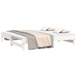 vidaXL Lit coulissant sans matelas blanc 2x(75x190) cm