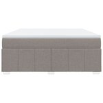 vidaXL Sommier à lattes de lit avec matelas Taupe 180x200 cm Tissu