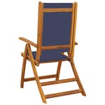 vidaXL Chaises pliables de jardin lot de 8 bois d'acacia et textilène