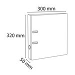 Classeur À Levier Prem'touch Intérieur Et Extérieur En Polypropylène - Dos 50mm - A4 Maxi. - Vert - X 10 - Exacompta