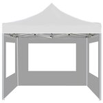 vidaXL Tente de réception pliable avec parois Aluminium 2x2 m Blanc