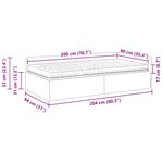 vidaXL Cadre de lit d'angle avec matelas 2 pc Noir 90 x 200 cm Velours