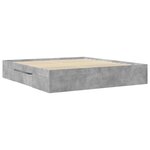 vidaXL Cadre de lit sans matelas gris béton 200x200 cm bois ingénierie
