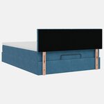 vidaXL Cadre de lit ottoman avec matelas bleu foncé 140x200 cm velours