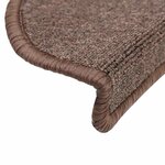 vidaXL Tapis d'escalier 20 Pièces marron café 56x17x3 cm