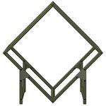 vidaXL Portant de bois chauffage vert olive 50x25x50 cm