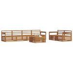 vidaXL Ensemble de canapés d'extérieur 7 Pièces Naturel